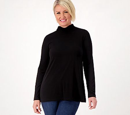 Susan Graver Modern Essentials Pet Liquid Knit A-Line Tunic