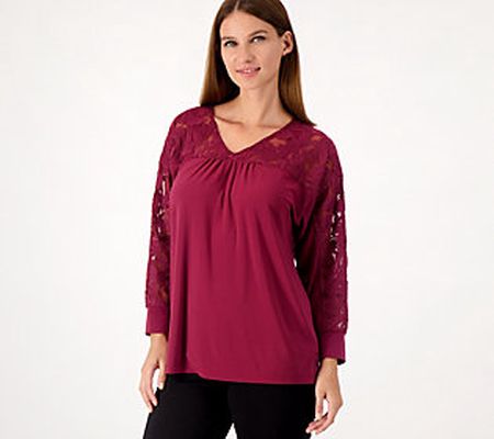 Susan Graver Occasions Regular Liquid Knit Dolman Tunic