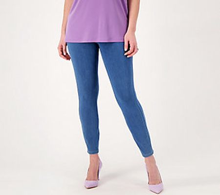 Susan Graver Petite Cool Touch Denim Pull-On Ankle Jean