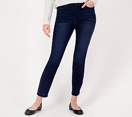 Susan Graver Petite Stretch Denim Pull On Skinny Jean