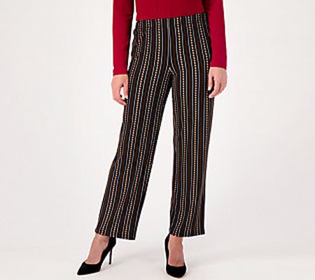 Susan Graver Regular Printed Liquid Knit Pull On Pants