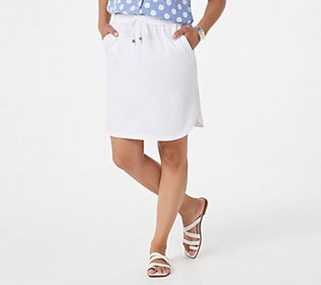 Susan Graver Weekend Essentials Cotton Knit Pull-On Skirt