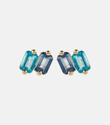 Suzanne Kalan 14kt gold earrings with topaz