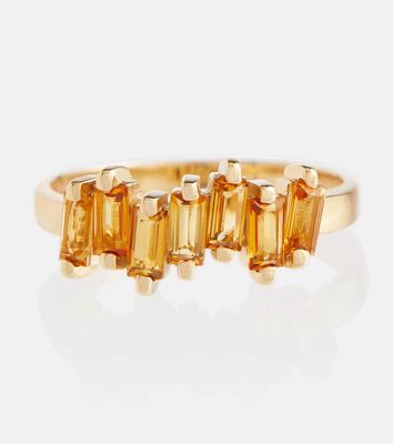 Suzanne Kalan 14kt gold ring with citrine quartz