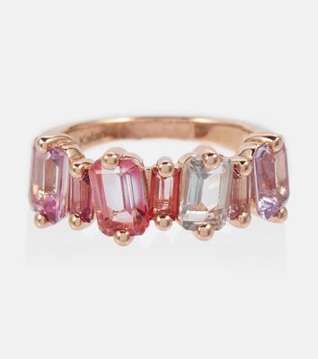 Suzanne Kalan 14kt rose gold ring with pink topazes