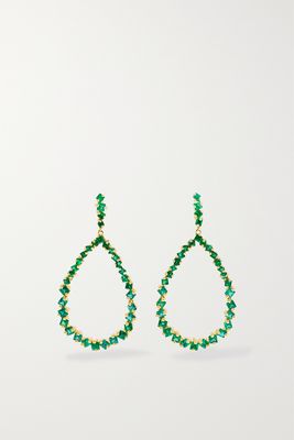 Suzanne Kalan - 18-karat Gold Emerald Earrings - one size