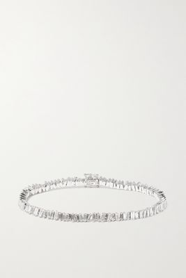 Suzanne Kalan - 18-karat White Gold Diamond Tennis Bracelet - one size