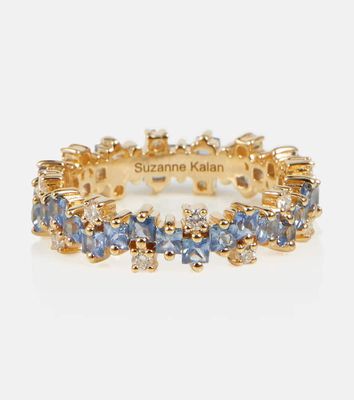 Suzanne Kalan 18kt gold ring with sapphires and diamonds