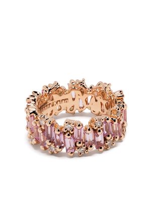 Suzanne Kalan 18kt rose gold sapphire and diamond ring