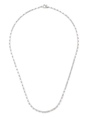 Suzanne Kalan 18kt white gold Linear diamond tennis necklace - Silver