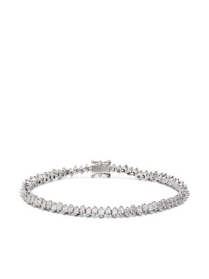 Suzanne Kalan 18kt white gold Princess Midi diamond tennis bracelet