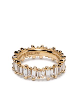 Suzanne Kalan 18kt yellow gold Fireworks diamond eternity ring