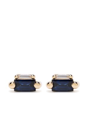 Suzanne Kalan 18kt yellow gold sapphire stud earrings - Blue