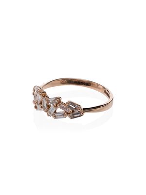 Suzanne Kalan chevron diamond-embellished ring - Pink