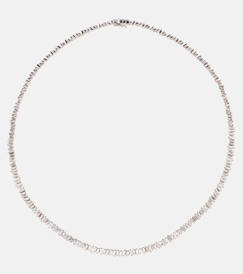 Suzanne Kalan Classic 18kt white gold tennis necklace with diamonds