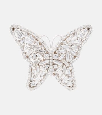 Suzanne Kalan Fireworks Butterfly 18kt white gold ring with diamonds