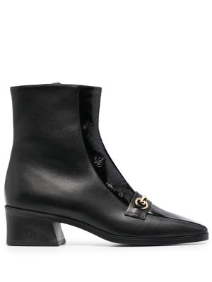 Suzanne Rae Bitone 50mm leather ankle boots - Black