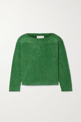 Suzie Kondi - Cropped Cotton-blend Terry Top - Green