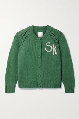 Suzie Kondi - Kyniska Jacquard-knit Cashmere Cardigan - Green
