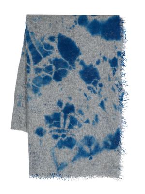 Suzusan blotch-printed scarf - Grey