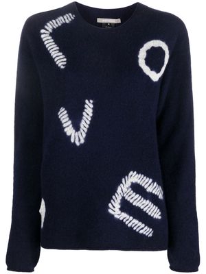 Suzusan intarsia-knit cashmere jumper - Blue