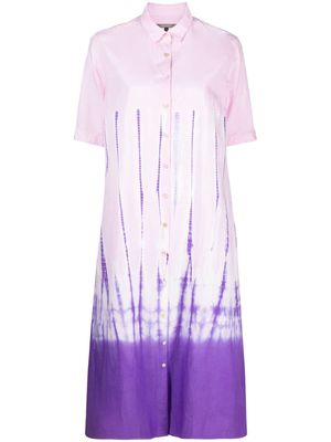 Suzusan Shibori cotton shirtdress - Pink