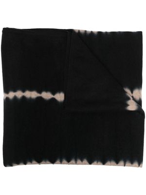 Suzusan tie-dye cashmere scarf - Black