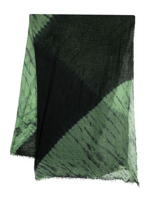 Suzusan tie-dye cashmere scarf - Green