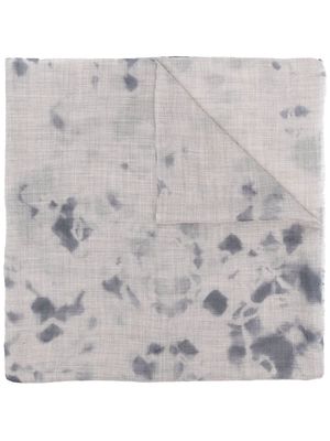 Suzusan tie-dye pattern scarf - Grey