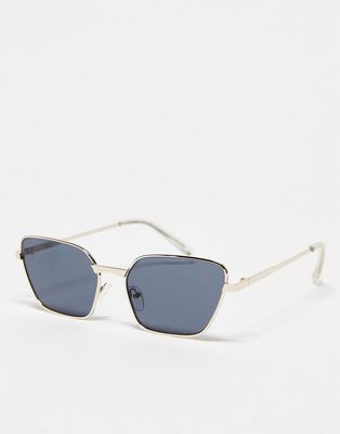 SVNX 90s metal sunglasses in silver