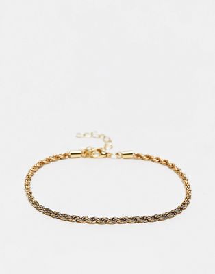 SVNX gold rope style chain bracelet