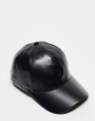 SVNX PU baseball cap in black