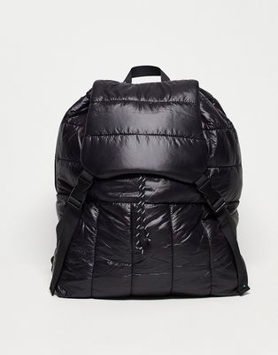 SVNX quilted nylon backpack in black