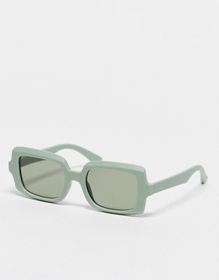 SVNX rectangle sunglasses in mint green