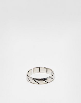 SVNX ring in silver with gold and black details-Multi