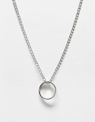 SVNX silver chain with ring pendant