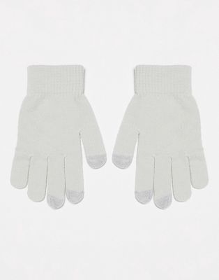 SVNX touch screen gloves in grey-Gray