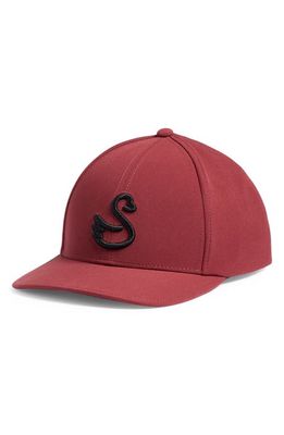 Swannies Delta Water Repellent Stretch Baseball Cap in Maroon-Black
