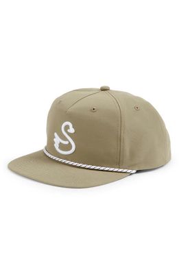 Swannies Dubs Swan Rope Style Golf Hat in Olive Ray-White