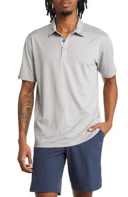Swannies James Solid Stretch Golf Polo in Gray Heather