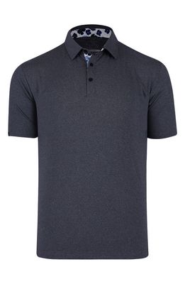 Swannies James Solid Stretch Golf Polo in Navy Heather