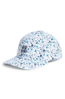 Swannies Lennon Floral Water Repellent Stretch Baseball Cap in Sky