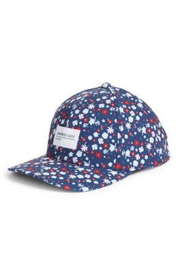 Swannies Milholland Floral Water Repellent Stretch Baseball Cap in Navy
