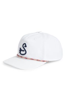 Swannies Monroe Baseball Cap in White