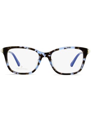 Swarovski 5350 tortoiseshell square frame glasses - Blue