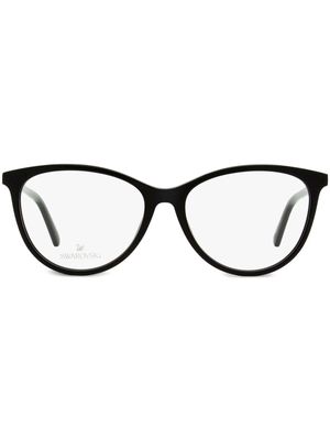 Swarovski 5396 oval-frame crystal glasses - Black