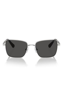 Swarovski 53mm Matric Crystal Square Sunglasses in Silver