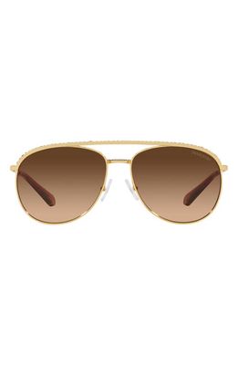 SWAROVSKI 58mm Aviator Sunglasses in Gold