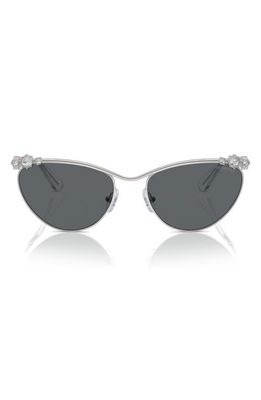 Swarovski 58mm Cat Eye Sunglasses in Silver