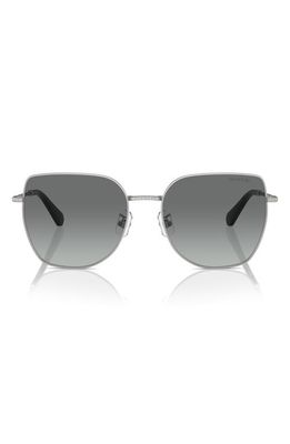 Swarovski 59mm Square Crystal Sunglasses in Matte Silver